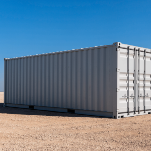 New one-trip 20ft high cube shipping container, taller profile than a standard 20ft