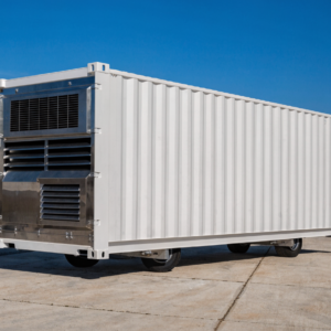 Used 40ft high cube refrigerated container with stainless refrigeration machinery in the end wall